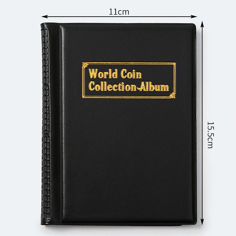 Kniha na sbírku mincí se 120 kapsami 10 stran Držák na sbírku mincí Album Organizér na pamětní mince Úložný prostor