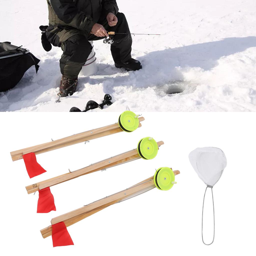 3Pcs Ice Fishing Flag Ice Fishing Tip Up Flag Replacement for Outdoor Winter River
