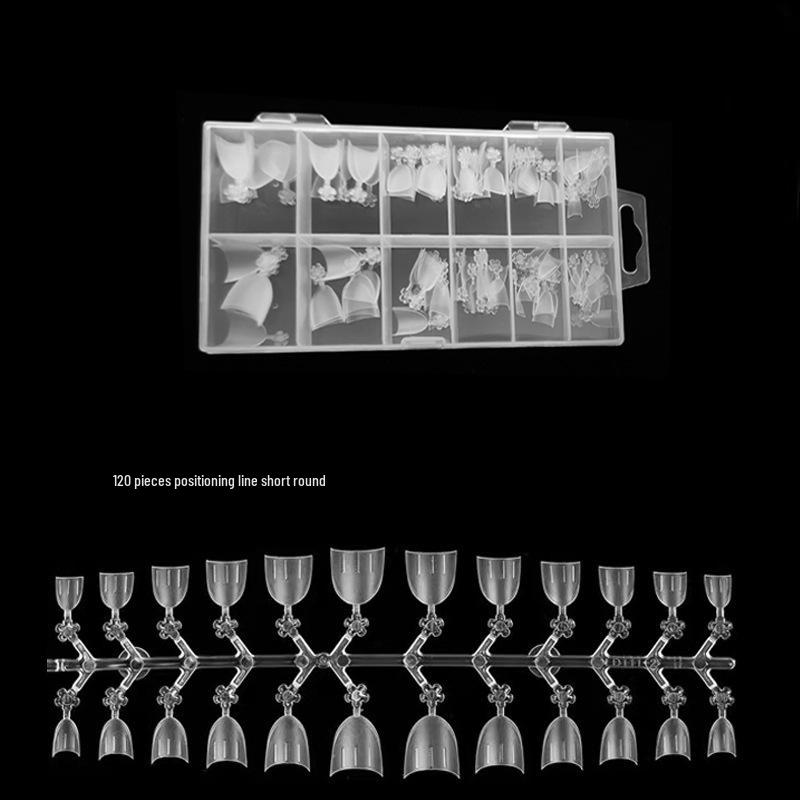 

Seamless Ultra-Thin Nail Tips: Long Ladder, Short Square, No-Grind Stickers for Nail Art