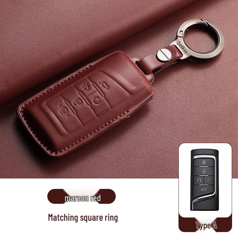 Genuine Leather Key Cover for GAC Trumpchi GS4, GS3, GS8, M8 - Hot Seller