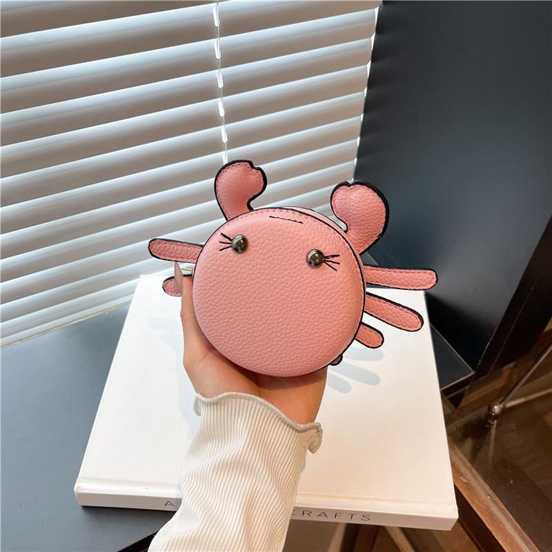 

2025 новая мультяшная сумка для мелочи, женская сумка в виде маленького краба, подвеска, модный брелок, мини-сумка.