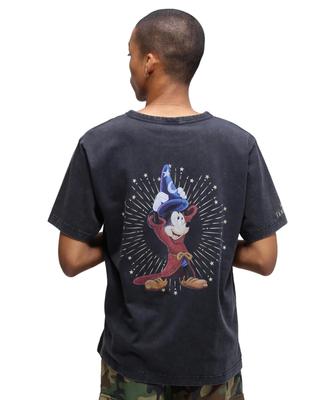 Avirex Disney Collection Fantasia Mickey Mouse Print T-Shirt, Men's, Size 2XL, 410, Charcoal, 783-5234024