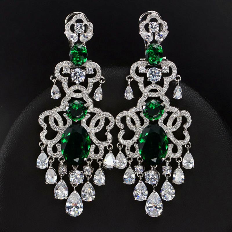 Popular Fringed Earrings, Micro-Inlaid Zircon Exaggerated Long Earrings, High-Quality Jewelry