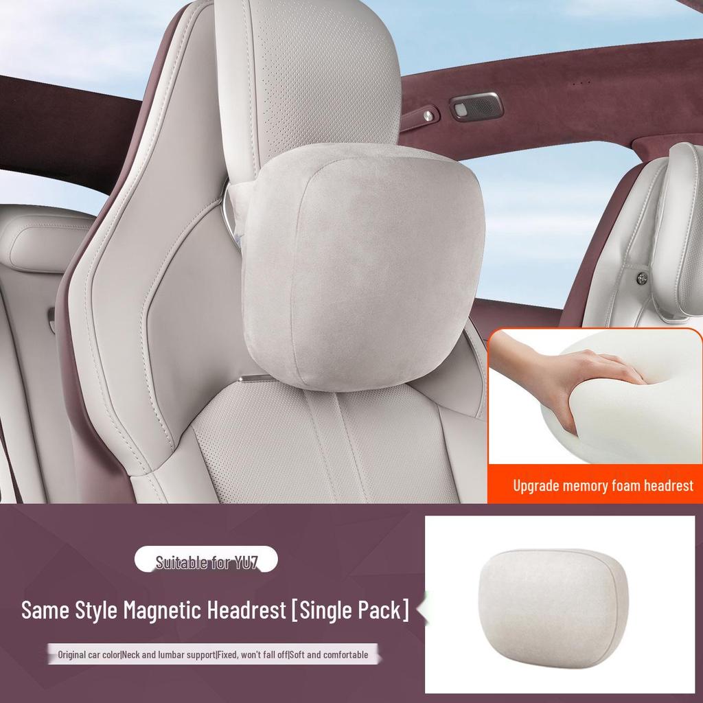 Magnetische Kopfstütze Lendenwirbelstütze für Xiaomi YU7: Bequemes Nackenkissen & Auto-Innenzubehör
