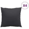 VidaXL Coussins de canapé lot de 4 noir 40x40 cm tissu 360366