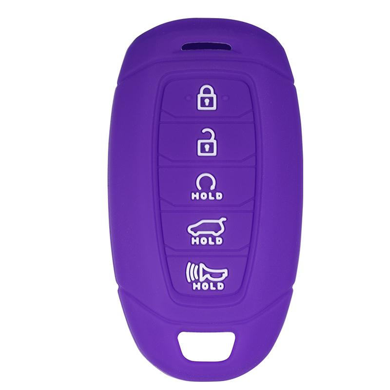 Lcyam Key Fob Cover Silicone Case Remote Holder Compatible With     Hyundai Palisade Elantra Keyless Push Start