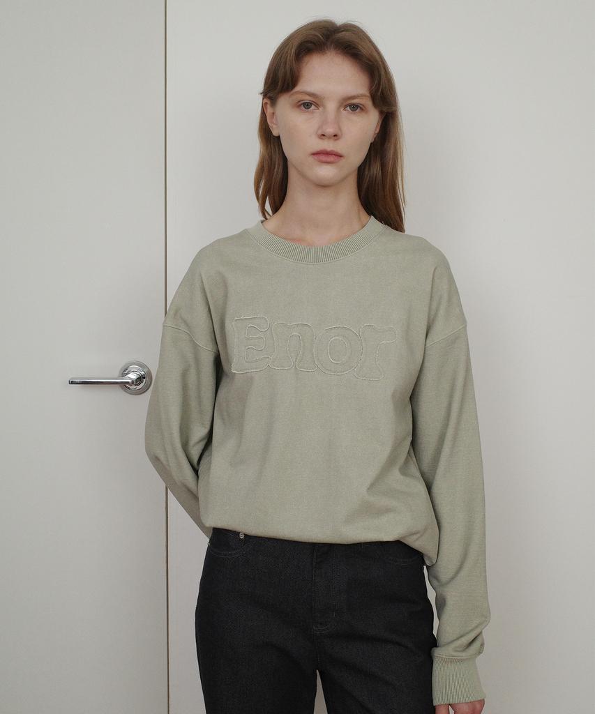 EN OR Enor Patch Logo Pigment Sweatshirt - Green