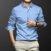 Camicia Bianca da Uomo Manica Lunga No-Stiro Business Elegante Vestibilità Slim Versione Coreana Professionale Lavoro Bianco Casuale Camicia da Abito da Uomo