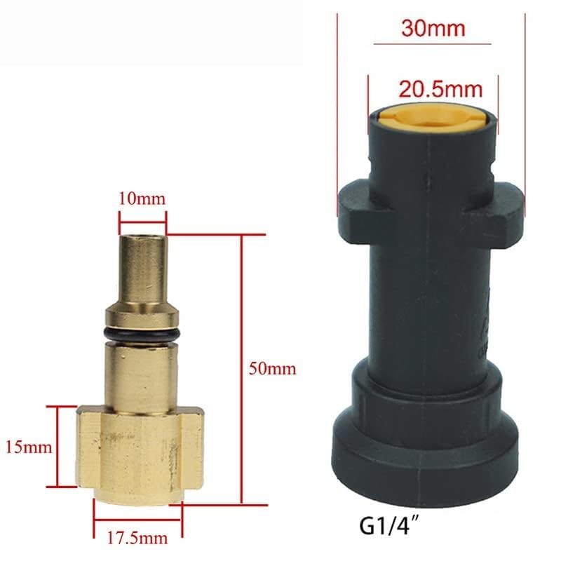 YUET 15 M High Pressure Washer Drain Pipe Cleaning Hose Cleaner Set with Adapter, Hose Unblocking Sewer Injector, Rotating Nozzle Replacement for Karc