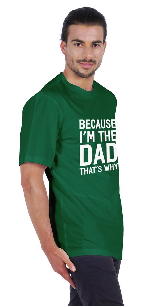 Inkmeso Men  s Graphic Printed   Because I'm The Dad That's Why   Novelty Sarcastic Tshirt Crew Neck Tee For