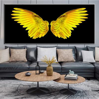 Goldene Federflügel Diamantmalerei Kristall Strasssteine ​​Bild Diamant Mosaik Set Engel Heimdekoration Schaffen Kunst S209