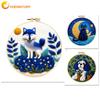 CHENISTORY Wool Painting DIY Wool Embroidery Kit Creative DIY Wool Accessories Felting Animal Wolf Cat Wool Needle Felt Decor