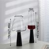 Retro Black Pillar Glass Simple Cool Round Glass Cups Creative Handmade Glass Wine Glasses  Champagne Mojito Cocktail Cups Gifts