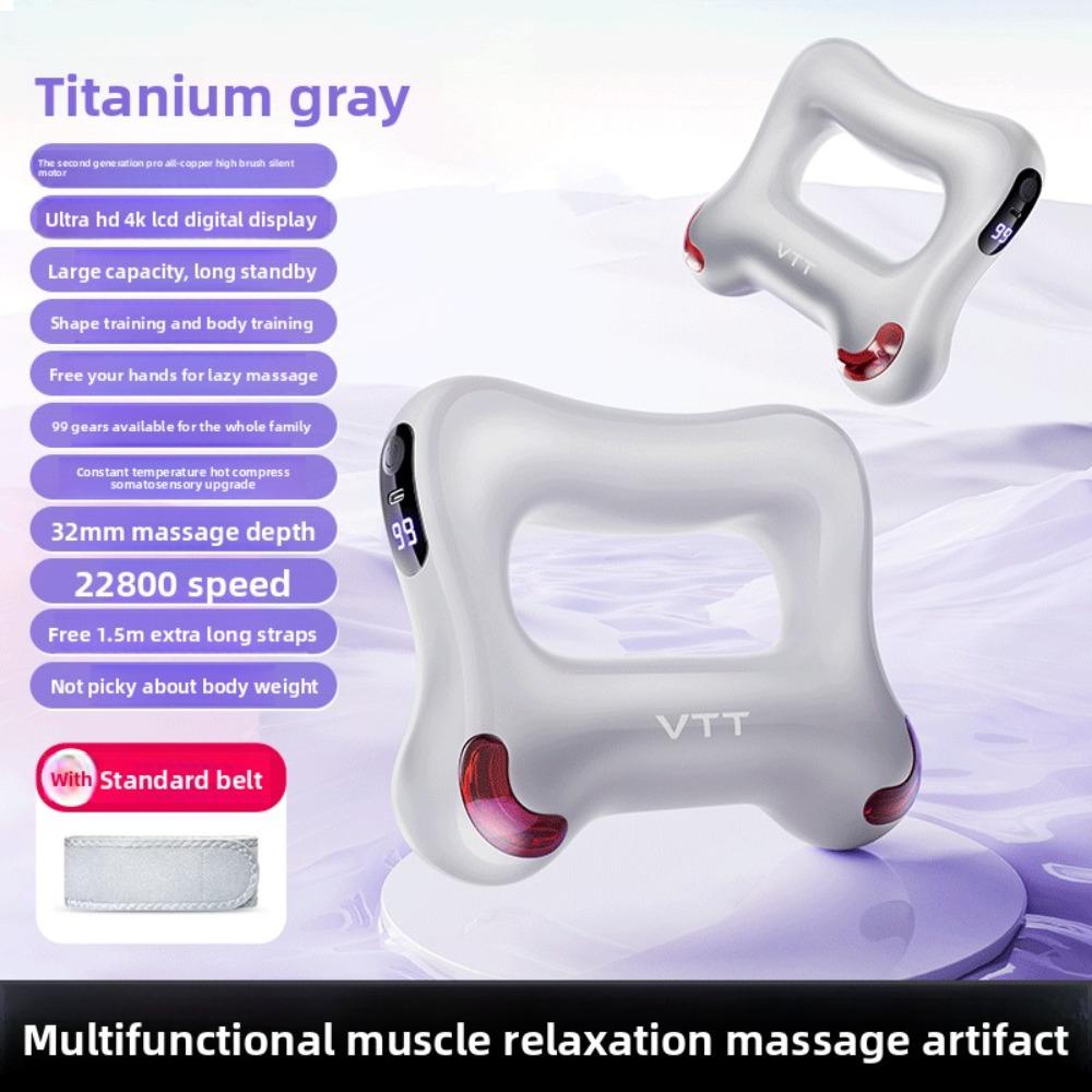 New Hot Compress Electric Fascia Ring Muscle Relaxation With Belt Waist Massager USB Charging Fascia Massager Fat Rejection