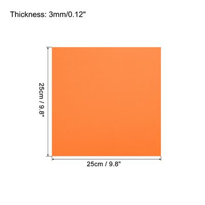 EVA Foam Sheets Orange 9.8 Inch X 9.8 Inch 3/5/7/10mm Thick Crafts Foam Sheets for Costumes, Arts and Crafts Projects