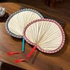 Hemming Palm Leaf Fan with Tassel Summer Fan Room Wall Decoration Handheld Fan  Performance Props