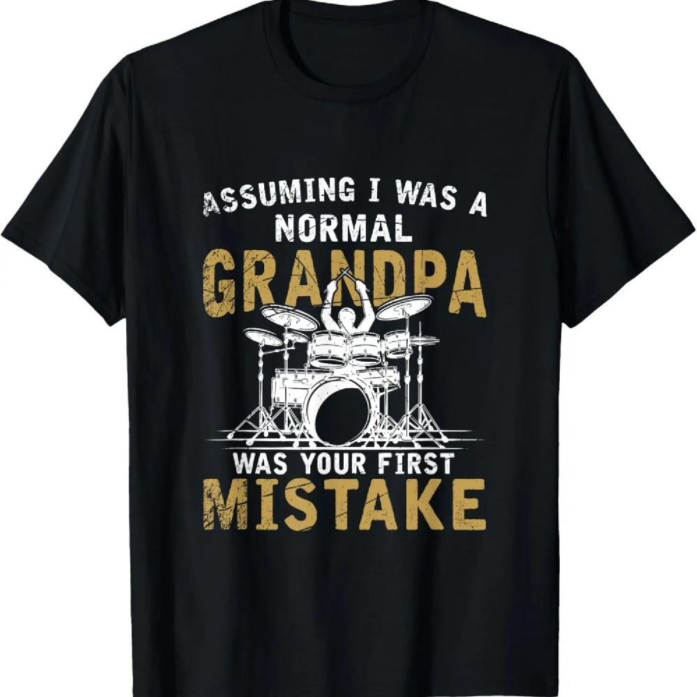 

Grandpa Fathers Day Music Gift Drums T-Shirt XXXXXL чёрный