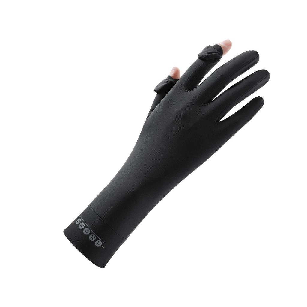 Women's UV Protective Ice Silk Cycling Gloves – Sweat-Absorbent, Breathable, Non-Slip, Flip-Top Sun Protection for Summer