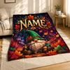 Fall Gnome with Pipe Coral Fleece Blanket