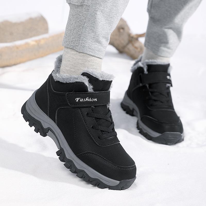 Cross-border cotton shoes are warm and wear-resistant, casual outdoor new snow boots, short boots, mountaineering shoes, piled and thickened
