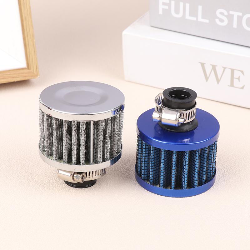 Filtre de aer auto cu interfață universală 1 buc 12 mm pentru admisie de aer rece pentru motociclete, capac de ventilație a carterului de debit mare, mini filtre de aerisire