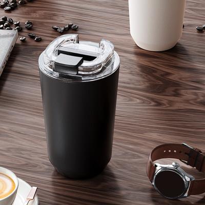 Paslanmaz Çelik Vakum Yalıtım Fincan Silikon Kapaklı Yalıtımlı Tumbler Seyahat Kahve Kupa Sızdırmaz Yeniden Kullanılabilir Çift Duvarlı Kahve Tumbler