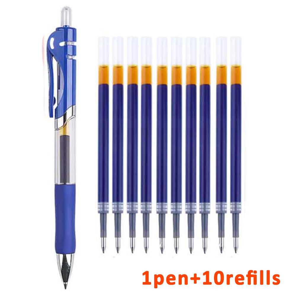 Press Pen K35 Gel Pen 0.5 Mm Red Blue Black Refill Bullet Head Signature Pen Scrapbook School Office Stationery Supplies