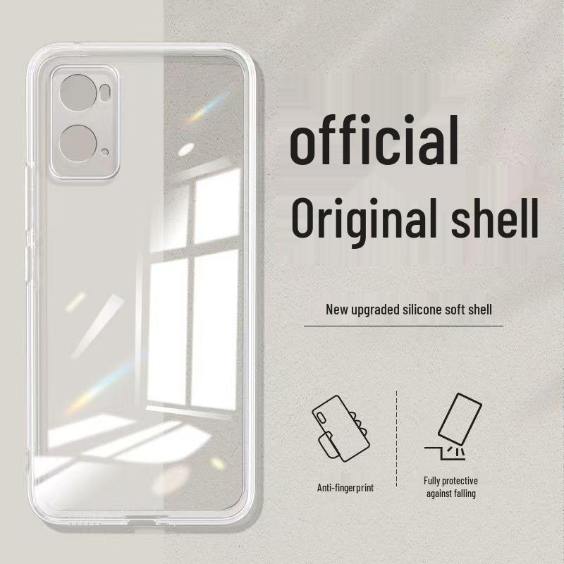 OPPO A96 4G Solid Color Drop-Proof Silicone Case with Soft Edges