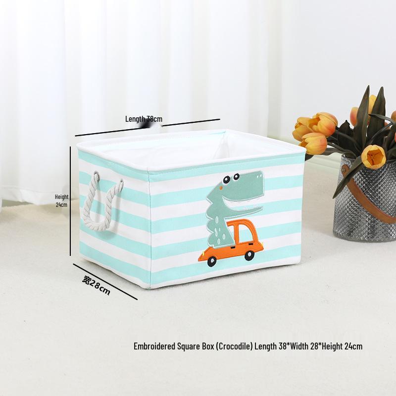 Children's Cartoon Fabric Storage Basket - Toy & Clothes Organizer