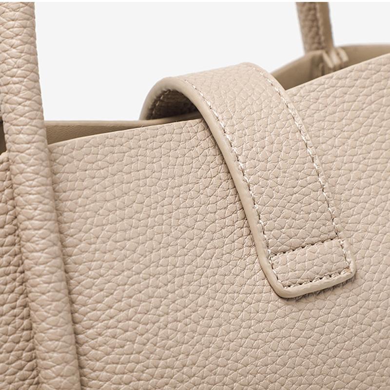 Äkta läder Liten Väska Kvinnor Mini Handväska 2023 Ny Äkta Läder Damväska Hinkväska Dam Sommarhandväska Messenger Bag