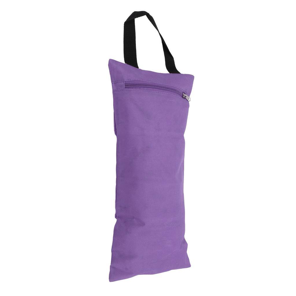 Yoga Sandbag 3 Colors Zippered Design Oxford Cloth Material Rollable Foldable Weighted Fitness Bag for TrainingPurple 41.5x18 Cm