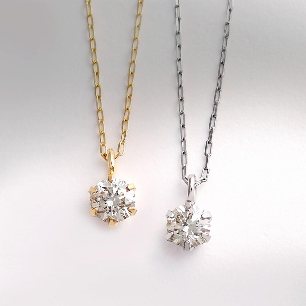 [Lara Christie] Solitaire Diamond Necklace 0.1ct Single Stone K18 18k Gold lp51-0001-yg