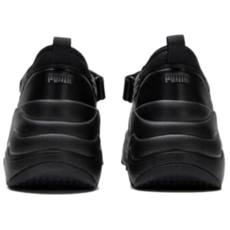 Puma Pulsar Wedge Women Low Top Daily Casual Shoes Fabric Synthetic Leather Simple Comfort Mary Jane Wear-resistant Black 398677-02