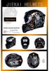 Jiekai Full Face Electric Motorcycle Helmet - Unisex, All-Season Racing Safety