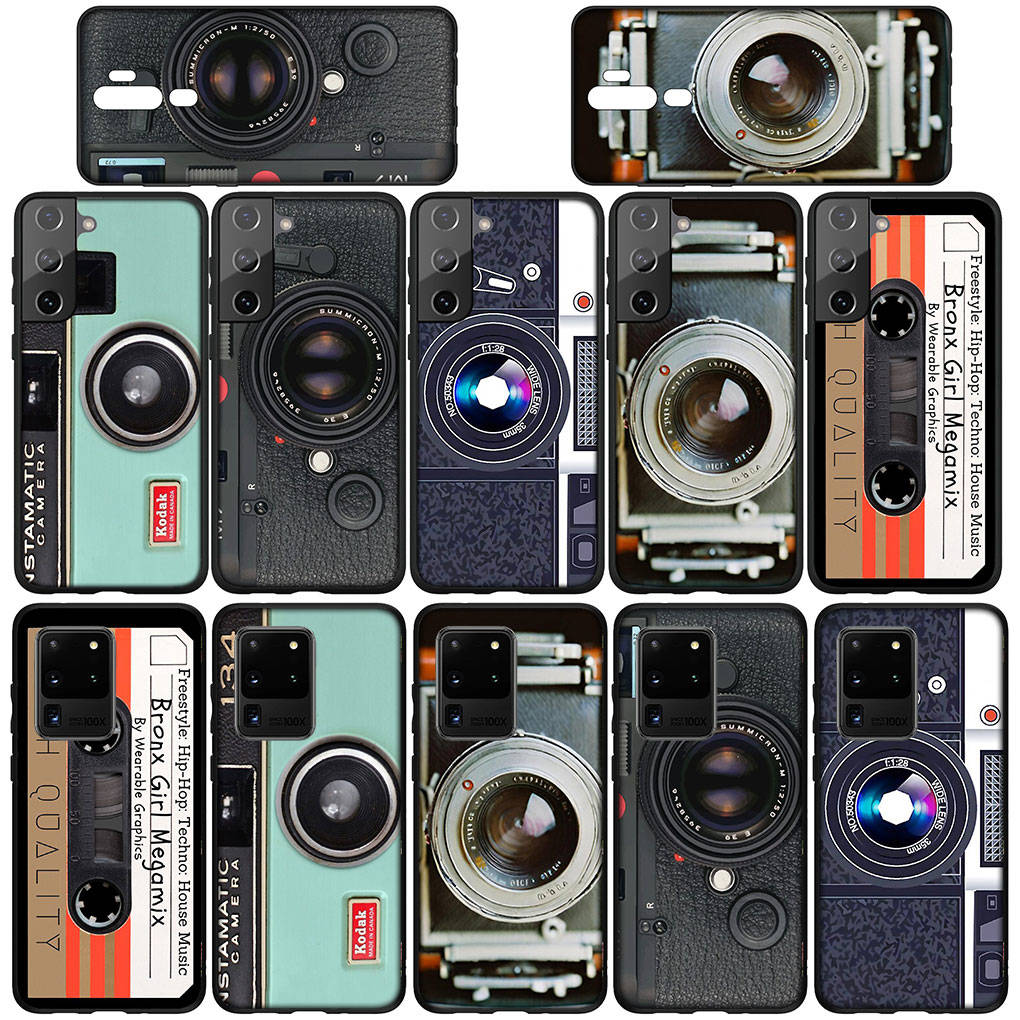 Funda para Samsung Galaxy S25, S24, S23, iPhone 16, 15, Xiaomi Redmi Note 14, 13, 12, 16E, 11 Pro Max, OPPO, Moto, Huawei, fondo de pantalla, cámara retro, cubierta vintage