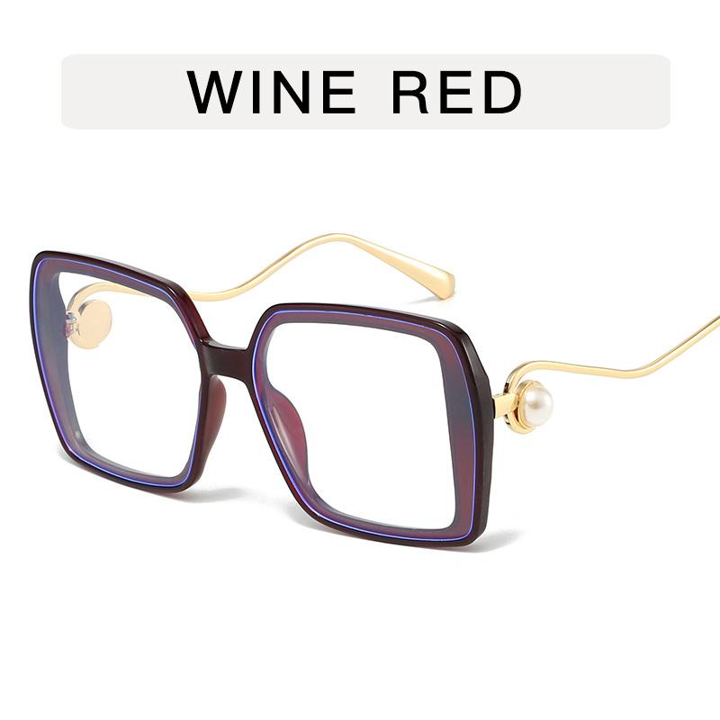 Square Shape Sunglasses for Women Pearl Decoration Big Size Women's Sun Glasses Travelling Driving Sunglass Women