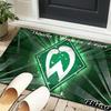 1 Stück Teppich Grün und Weiß Werder Teppich, Stuhlmatte, Bereichsteppich für Büro Schlafzimmer Wohnzimmer Schlafzimmer, Fußmatten Dekoration Weihnachtsgeschenke für Fans