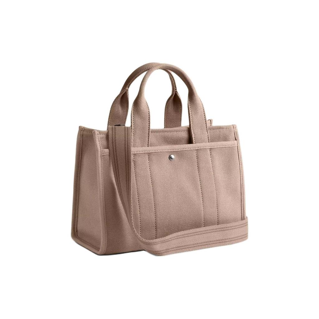 Coach Cargo 26 Embroidered Logo Zipper Closure Large Capacity Canvas Satin Leather Tote Shopping Bag Women Tote Natural CP164-LHVRA