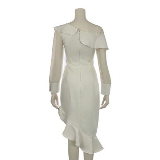 GRAXIA Cabaret Midi Hostess Cabaret Club Lounge Asymmetrical Chiffon Size Small Dress, Dress, One-Shoulder Dress, Dress, Dress, Dress, Dress, Ruffled,