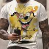 Animal T Shirt For Men Summer Short Sleeve Cat Print T-Shirt Fashion Streetwear Oversized Clothing Casual Crew Neck Pullover