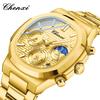 Original CHENXI Men Watches Gold Stainless Steel Waterproof Quartz Chronograph Date Luxury Watch For Men Relogio Masculino