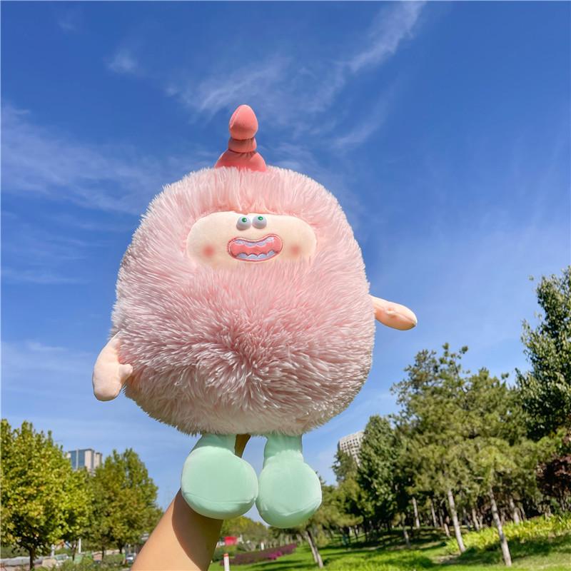 New long-haired little monster doll monster doll plush toy funny rag doll throw pillow girl