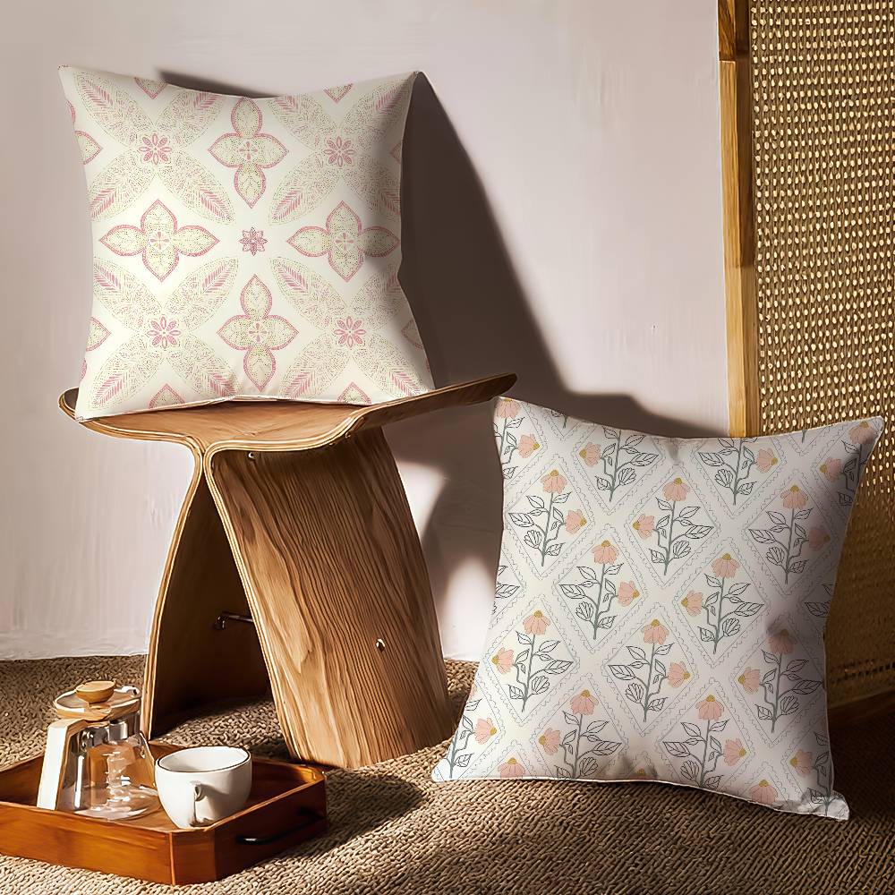 Bohemian Ethnic Style Pillow Case Sofa And Living Room Decorative Cushion Covers Dust-proof And Mite-proof Invisible Zipper