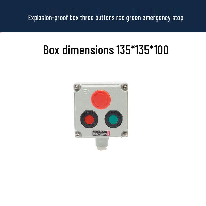 LA53 Explosion-Proof Emergency Stop & Self-Locking Control Switch Box (1H/2H/3H)