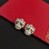 Leopard-shaped earrings with diamond studs High-quality Jewelry Gifts for Daily Wear, Men and Women Are Not Limited To Handmade