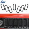 7 Set Front Grill Ert Trim Grille Guard  for Jeep Renegade 16-18 Carbon Fiber
