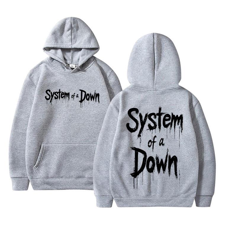 Alternative Metal Rock Band System of A Down Logo Graphic Hoodie Men Women Fashion Popular Pullover Man Casual Vintage Hoodies