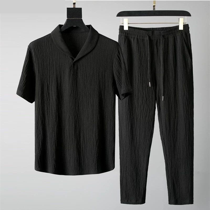 Letní Pánská Móda Klasická Košile Pánské Business Casual Košile Pánské Sada Oblečení