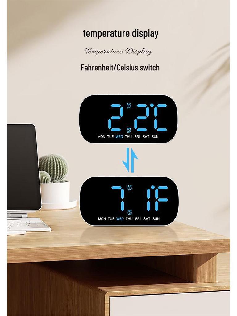 Digital LED Alarm Clock with Date | Dual Alarm & Multifuntional Design | Model 5507