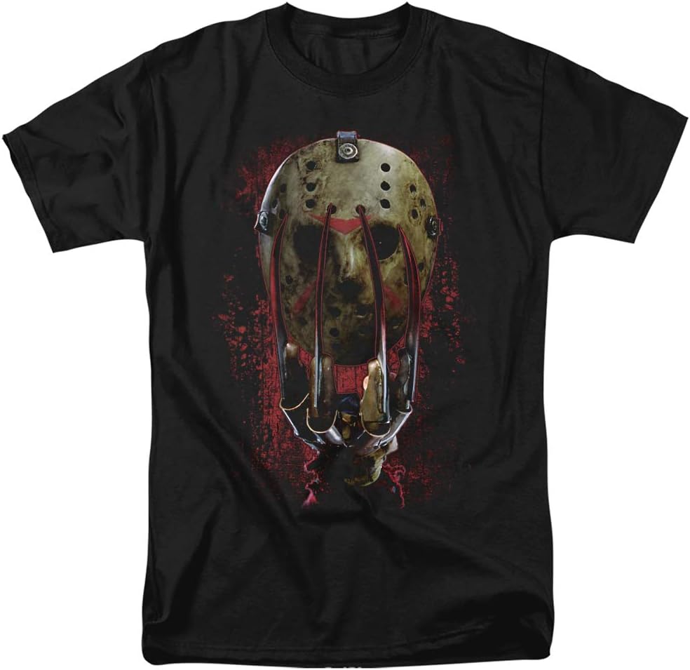 Freddy vs Jason Mask and Claws Unisex Adult T Shirt for Men and Woman Unisex T-Shirt S